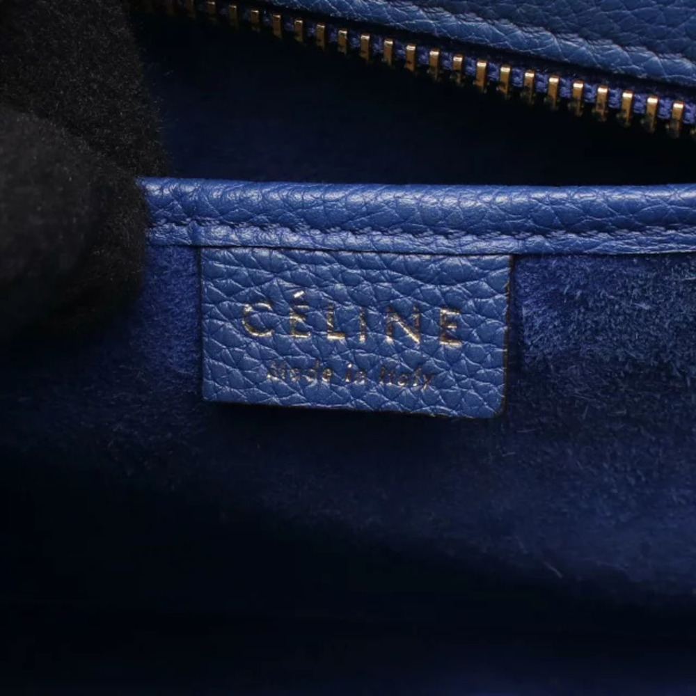 Celine Handbag Luggage Leather Blue Shopper - Picture 4 of 9